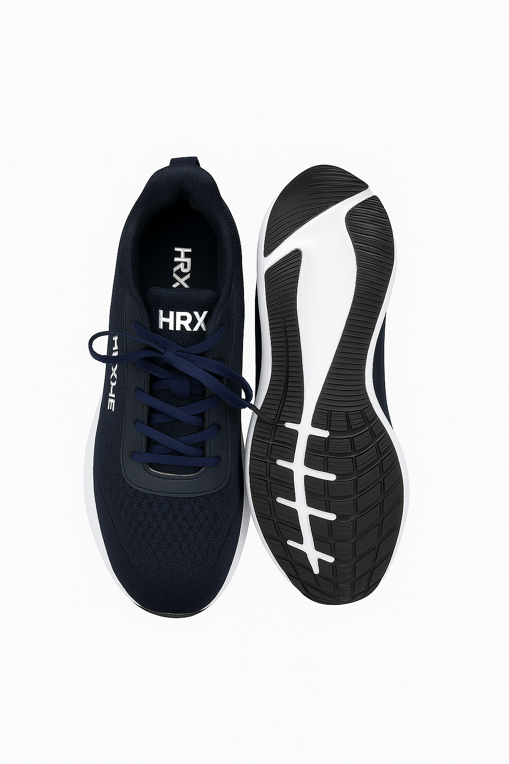 HRX by Hrithik Roshan Men Navy Blue Woven Design Sneakers AUKFashion