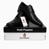 Hush Puppies Men's Black Leather Oxford Shoes AUKFashion