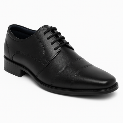 Hush Puppies Men's Black Leather Oxford Shoes AUKFashion