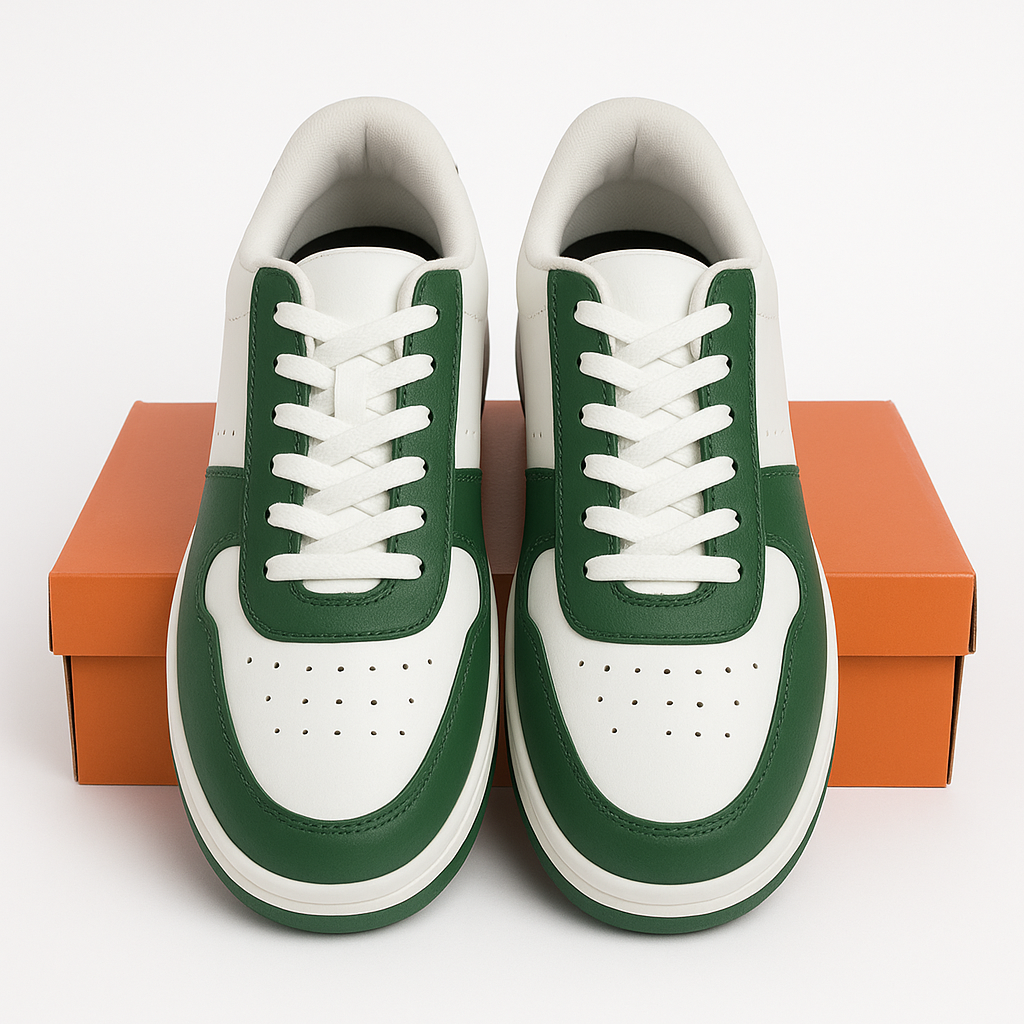 HRX White and Green Sneakers AUKFashion